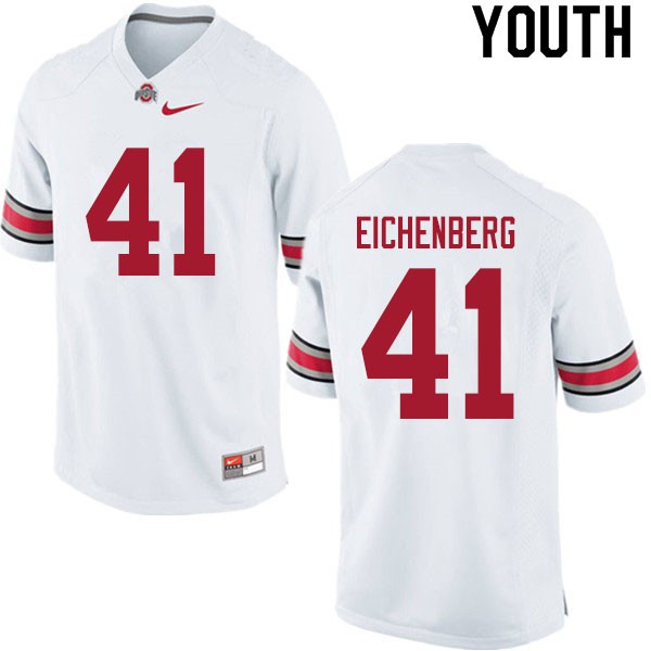 Ohio State Buckeyes #41 Tommy Eichenberg Youth University Jersey White